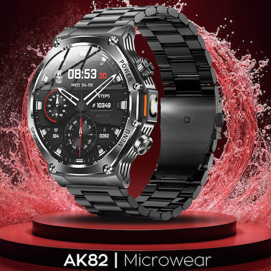 Microwear AK82 Smartwatch (Μαύρο)