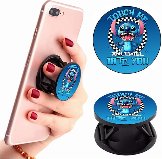 Stitch Touch Me I Will Bite You Phone Holders Stand Stand Mobile Phone Hand Support Base