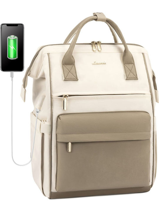 Lovevook Wasserdicht Tasche Rucksack für Laptop 15.6" beige/khaki MB2020