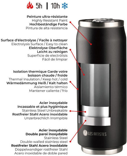 Les Artistes Les Artistes Edelstahl Thermosflasche 280ml Rosa