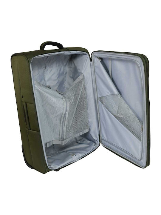 Diplomat Großer The Venice Collection Stoffkoffer Grün mit 4 Rädern Höhe 79cm