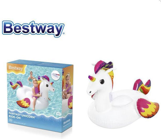 Bestway Kids Inflatable Pool Mattress Unicorn White 155x119cm