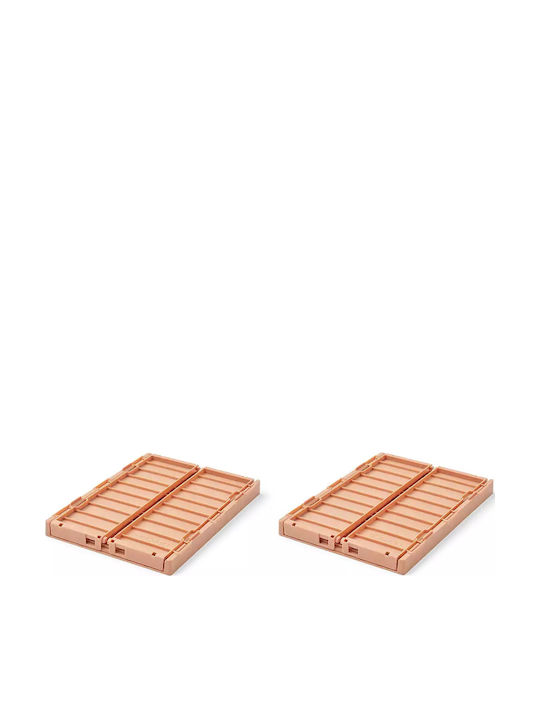 Liewood Children's Folding Storage Box made of Plastic Orange 25x18x9.5cm 2pcs
