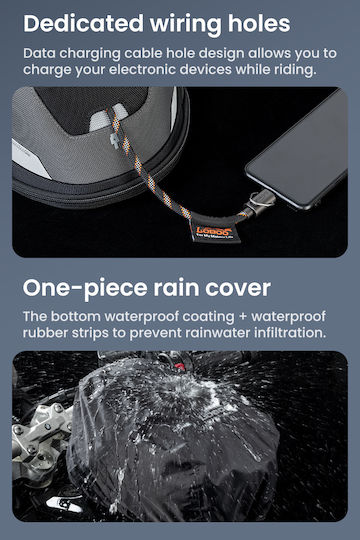 Loboo Tank Bag Μοτοσυκλέτας με Tanklock