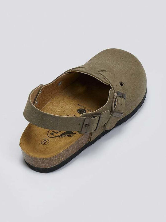 Afelpado Anatomical Leather Women's Slippers Green