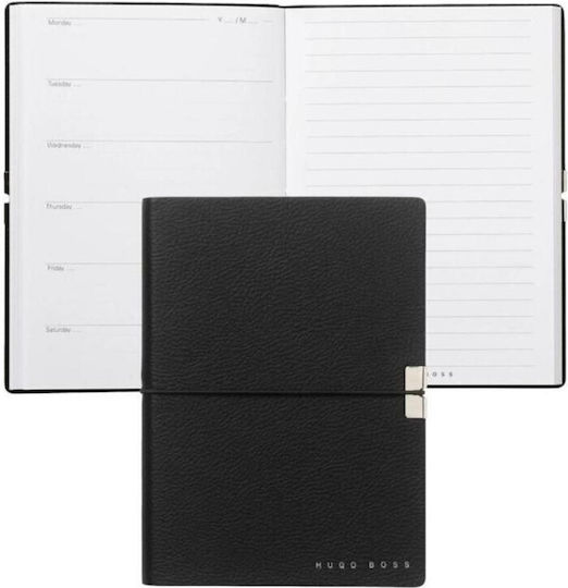 Boss Elegance Storyline Notebook A5 Ruled with Elastic Black
