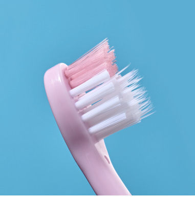 Brush Baby Set Baby Toothbrushes for 0m+ 2 Pieces Pink