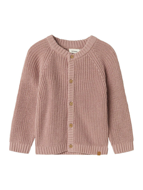 Kids Cardigan Cotton Pink