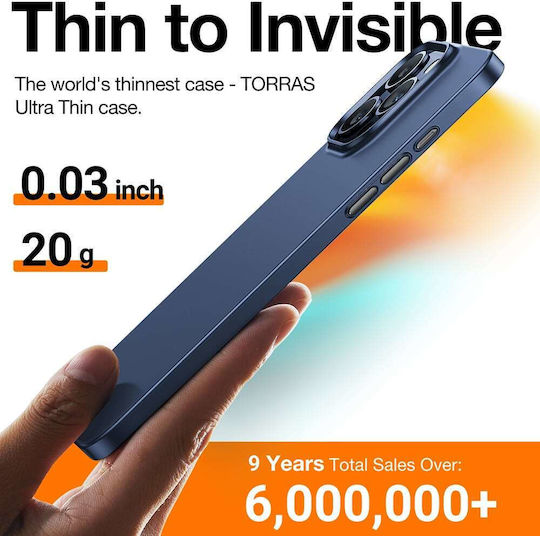 Torras Originfit-mag Umschlag Rückseite Kunststoff Marineblau (iPhone 15 Pro Max)