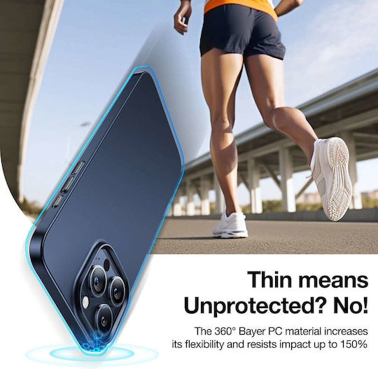 Torras Originfit-mag Umschlag Rückseite Kunststoff Marineblau (iPhone 15 Pro Max)