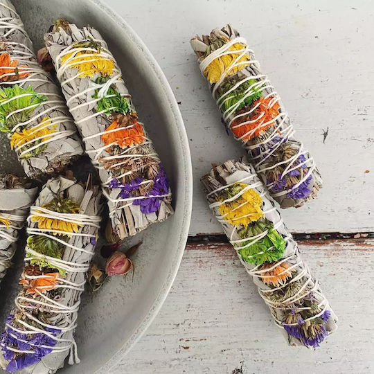 Рамки за аромат на градински чай Good Vibes White Sage Smudge Stick 10см