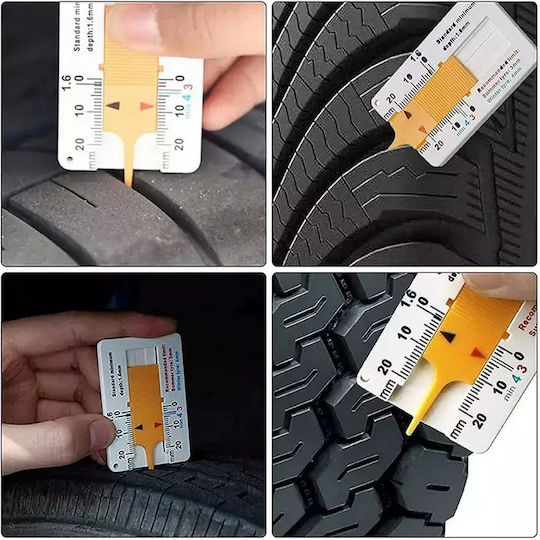 Tire Wear Indicator – Tread Depth Gauge 0-20mm Pocket Size