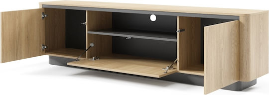 TV Stand Wooden Beige L200xW54xH38cm