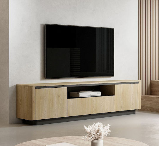 TV Stand Wooden Beige L200xW54xH38cm