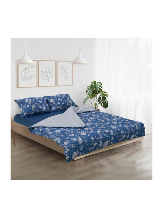 Heinner Set Cearșafuri Semi-Dublu 180x200cm. Albastru 4buc