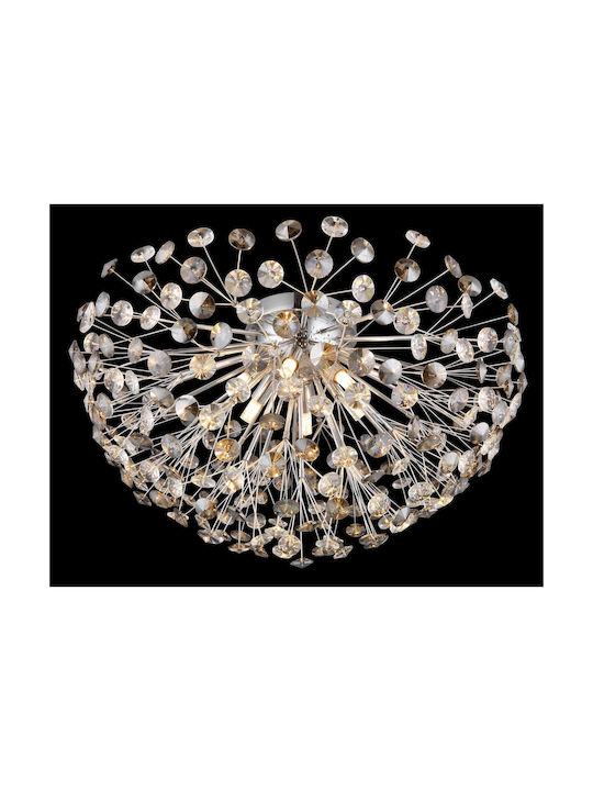 Globo Lighting Πλαφονιέρα Οροφής Διάφανη με Ενσωματωμένο LED