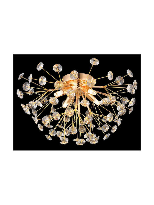Globo Lighting Πλαφονιέρα Οροφής Διάφανη με Ενσωματωμένο LED