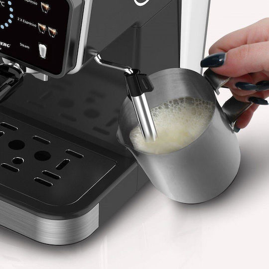Hausberg Automat de Espresso 1350W Presiune 20bar pentru Cappuccino Argintie HB3730IN