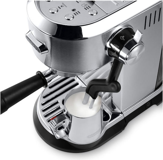 De'Longhi Dedica Maestro Plus Еспресо Кафемашина 1450W Налягане 15bar за Капучино Сребриста EC950.M