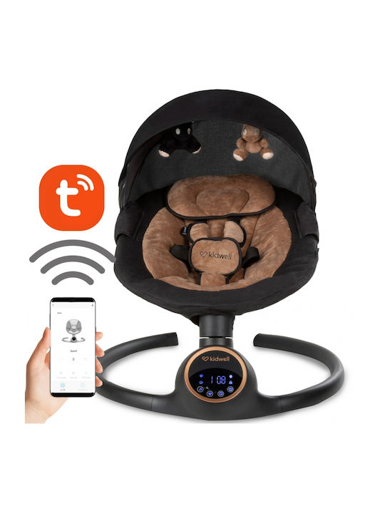 Kidwell Electric Relax pentru Bebeluși Leagăn Reve Black Gold pentru Copil până la 9kg