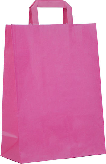 Pungă de Hârtie Fucsia Plată 32x17x45 300 Bucăți