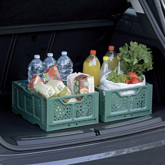 Bama Italy Multipurpose Crate 40x30x17cm Foldable Stackable Capacity 20lt Plastic 0.55kg Cream Handles