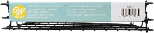 Stapelbare Antihaft-Kühlgitter 40x25 cm Set 3 Stück