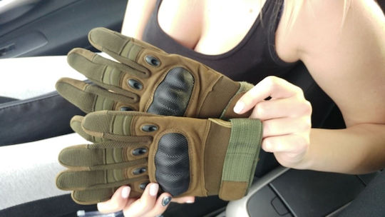 Military Type Gloves Brown Color New Tactical