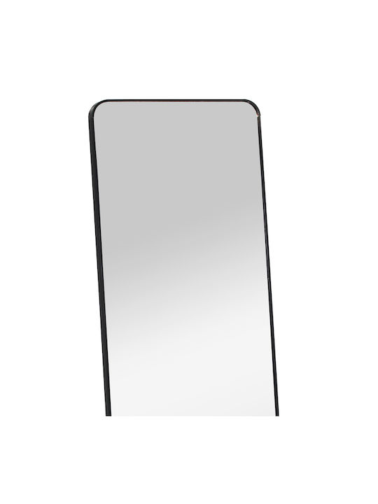 Keskor Floor Mirror With Black Aluminum Frame 146x36cm