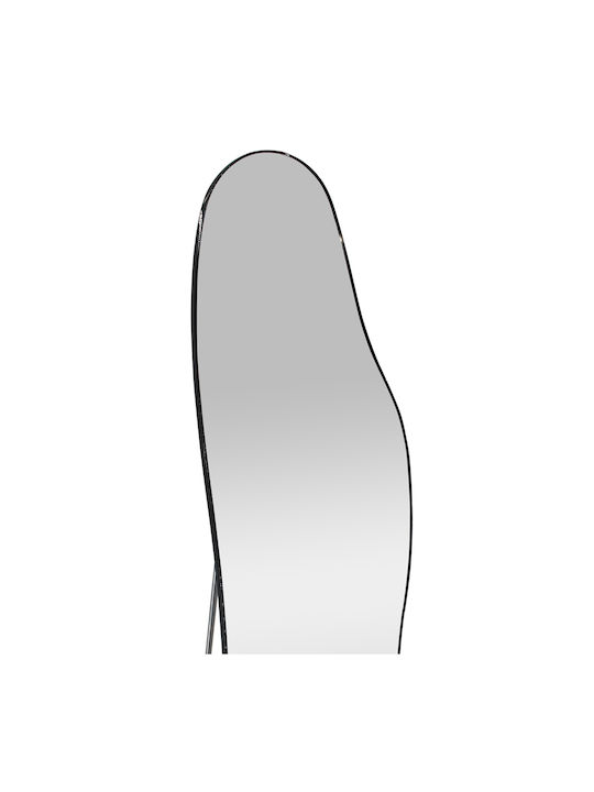 Keskor Asymmetric Floor Mirror with Black Wooden Frame 150x40cm