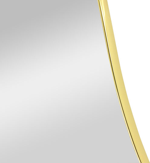 Keskor Asymmetric Floor Mirror with Gold Wooden Frame 150x40cm
