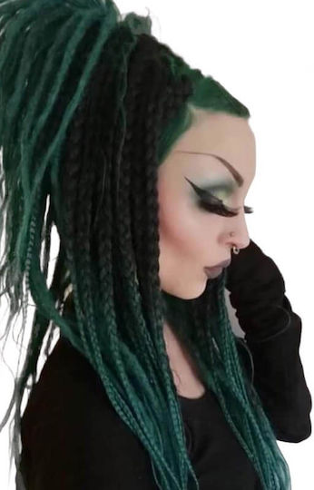 Jumbo Braid Haare Lockig B4 60cm 100g Grüne Khaki Schwarze