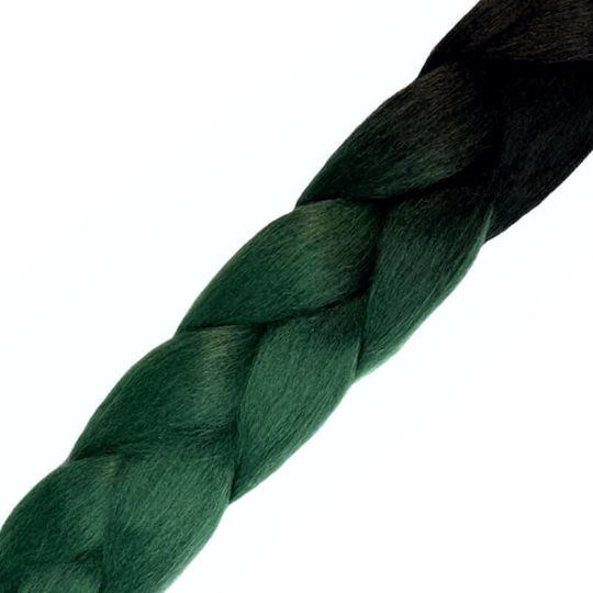 Jumbo Braid Haare Lockig B4 60cm 100g Grüne Khaki Schwarze