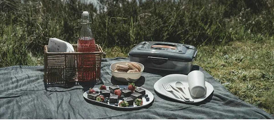 Easy Camp Picnic Blanket Set 25x34cm In White Colour