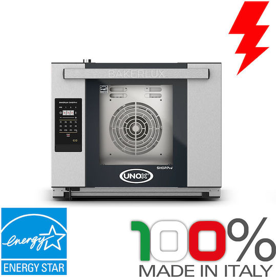Electric Convection Oven 4 Trays Unox Countertop Bakerlux Shop.pro Go Xefr-04hs-egdn