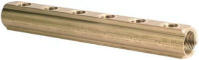 Manifold Collector Pipe for Water Supply Brass Seven 7 Outlets Body 1" & Outlets 1/2" Female Cherbros