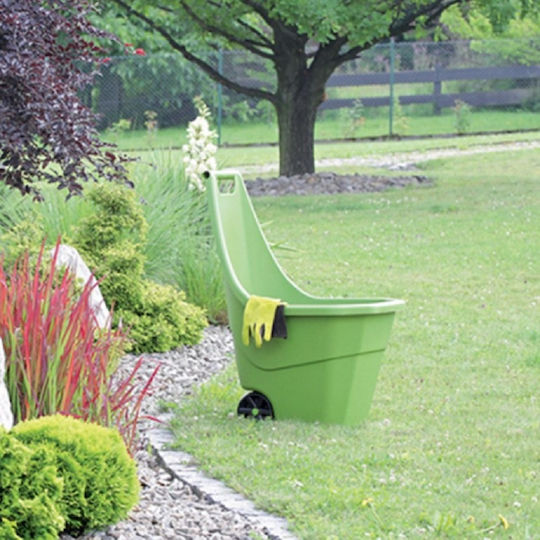 Load & Go Garden Cart Log Transport Plastic Two-wheel 55lt 50x61x84cm.