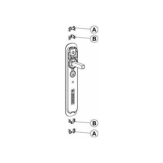 Giesse Recessed Square Inline Thin Lock 02760