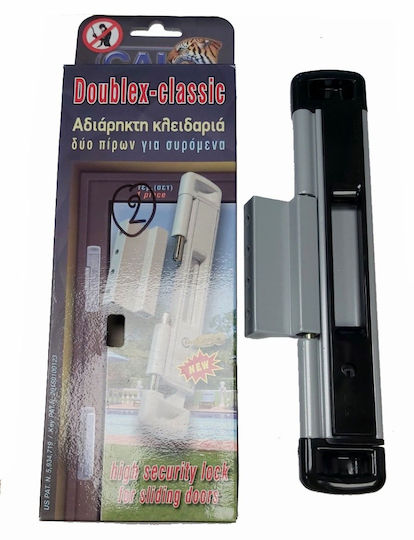 Cal Doublex Classic Lock Key Sliding Frames Silver Doors Windows