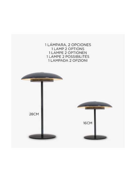 Φωτιστικό Κήπου Επιτραπέζιο Sardinia 30 Led 3.5w 3000k 400lm Ip44 Επαναφορτιζόμενο Ανθρακί