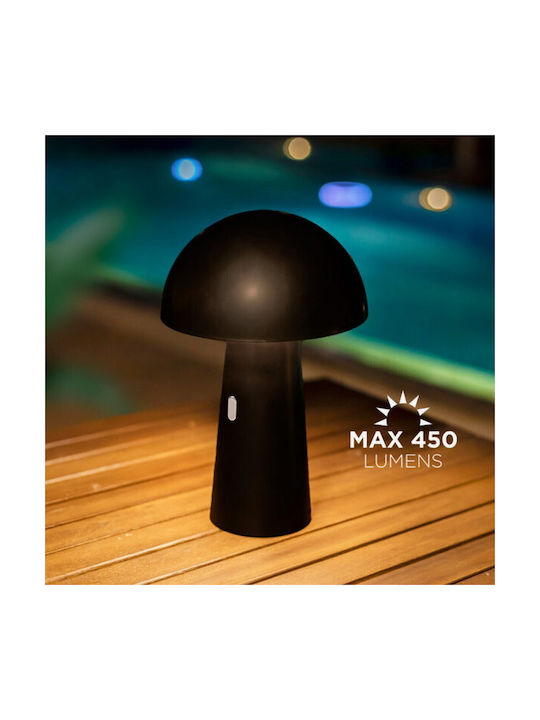 Garten Stehlampe Shitake Led 7.5w 3000k 450lm Ip44 Wiederaufladbar Anthrazit