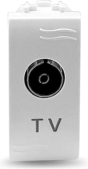 7658 Μηχανισμός Πρίζας Tv 9,5mm Λευκός Geyer