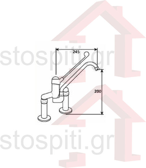 Robinet pentru Utilizare Comercială Baterie de Spălat River 895 03 17002