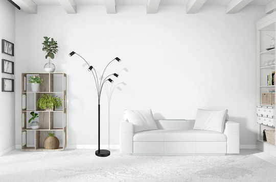 Globo Lighting Подова Лампа В204xД73см. с Цокъл за Крушка GU10 Черен