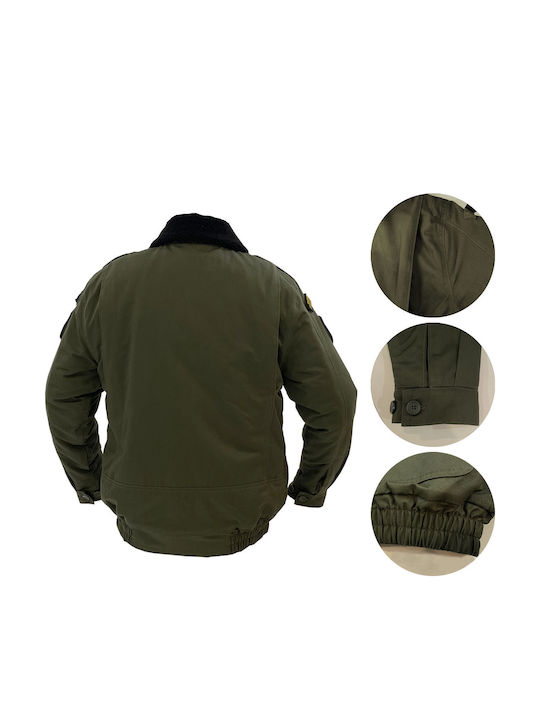 Jacke der griechischen Polizei mit Pelzkragen