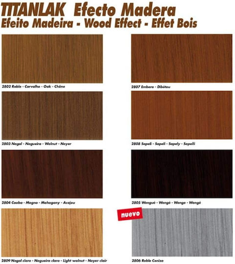 Efecto Madera Titanlak Απομιμηση Ξυλού Κάθε Επιφάνεια 750ml Embero 2807