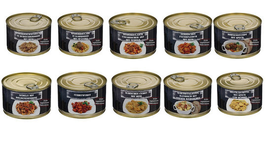 MFH Canned Curry Sausage Ready Meal With Meat 1056kcal 400gr 10 Years