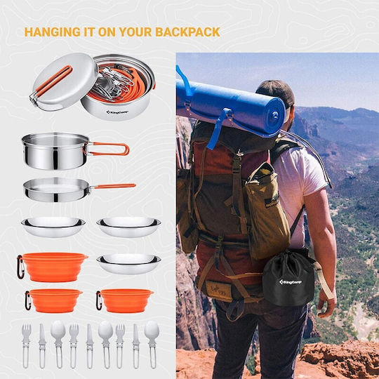KingCamp Σετ Μαγειρέματος για Camping 1.5ml