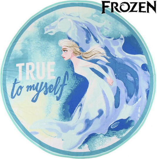 Cerda Elsa Disney Παιδική Πετσέτα Θαλάσσης Γαλάζια Frozen 130x130εκ.