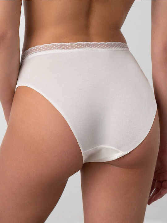 Talie înaltă Femeie Slip Cream